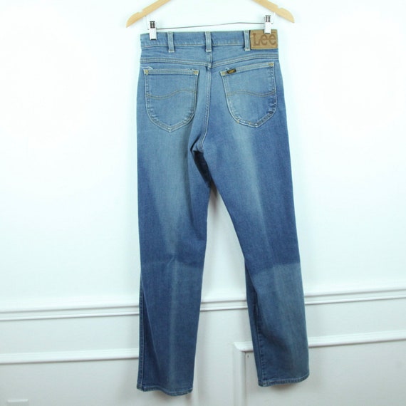 FADED Vintage 70s 80s Mens Lee Jeans Straight Leg… - image 8