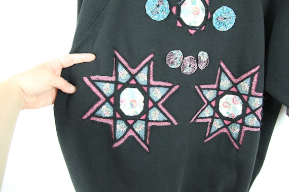 Vintage Handmade Patchwork Sweatshirt Granny Shor… - image 8