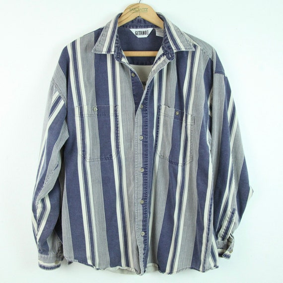 Vintage 90s Gitano Dad Shirt Cotton Button Front B