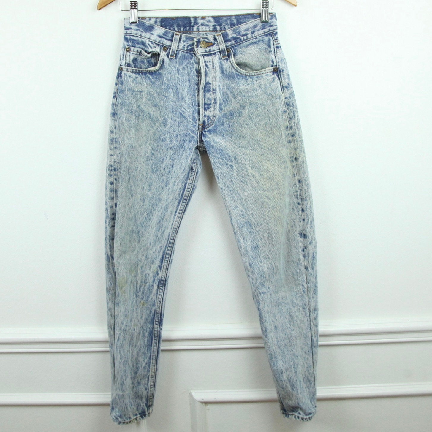 Levis Women s 501 Jeans 26 X29 Acid Wash Button Fly Vintage USA Altered Skinny Etsy Canada