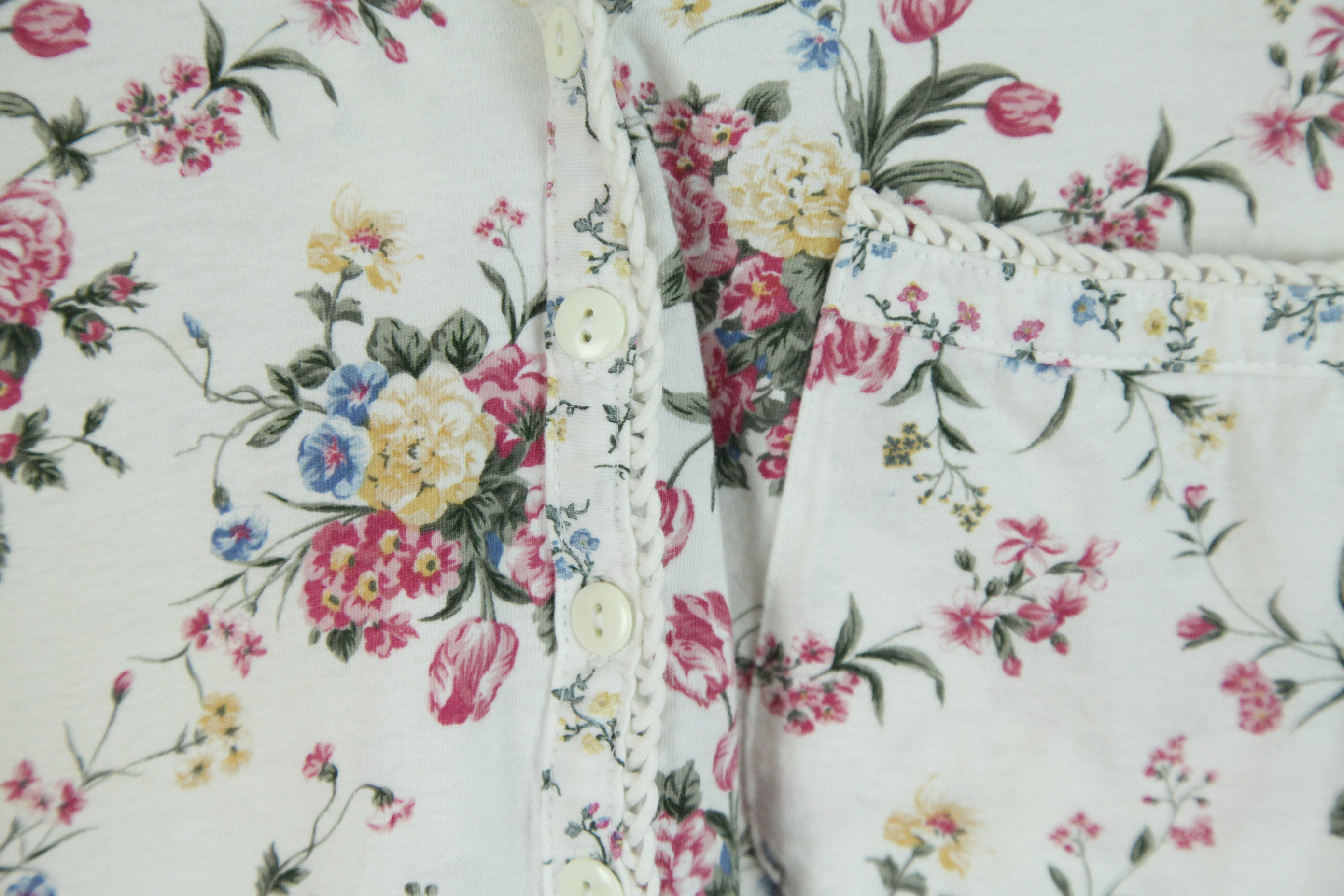 Vintage 90s Earth Angels Cotton Short Nightgown Floral Cottagecore S Prairie Etsy UK