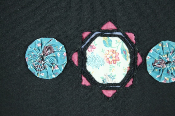 Vintage Handmade Patchwork Sweatshirt Granny Shor… - image 7