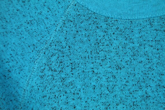 Vintage 80s Tultex Blue Raglan Polycotton Pullove… - image 4