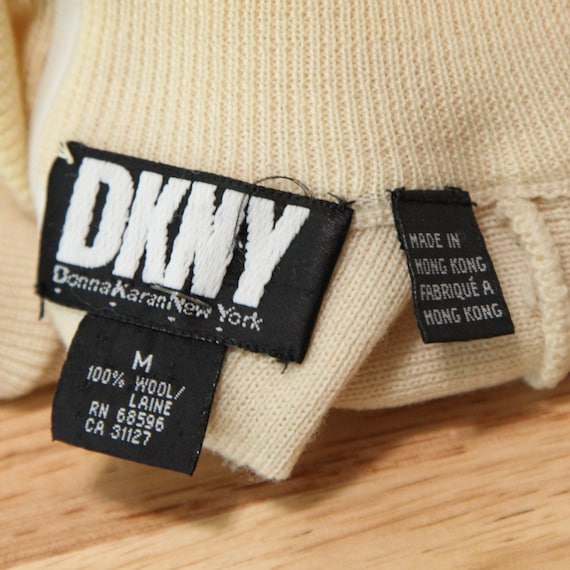 90s DKNY melton wool/knit swing top BLK