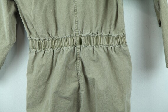 ALTERED Vintage 80s Power Jumpsuit Cotton Tan S M… - image 9