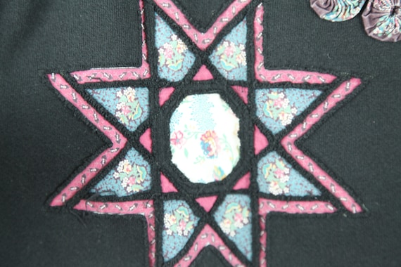 Vintage Handmade Patchwork Sweatshirt Granny Shor… - image 5