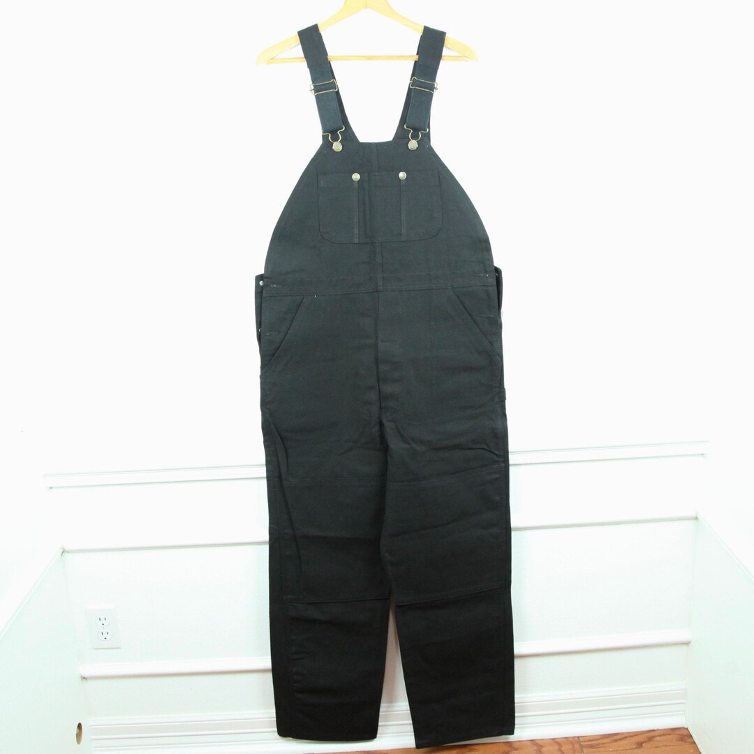New Vintage Key Overalls USA Made Black Carpenter Bibs 36 X 32 Etsy