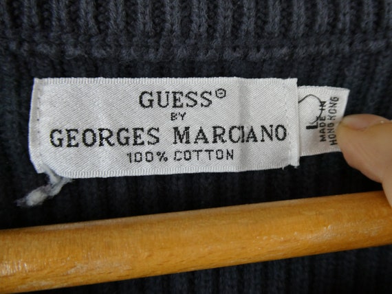 FLAWS Vintage 90s Guess Marciano Ribbed Knit Cott… - image 2