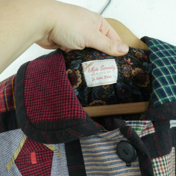 Handmade Large Patchwork Quilt Coat Jacket Cottag… - image 10