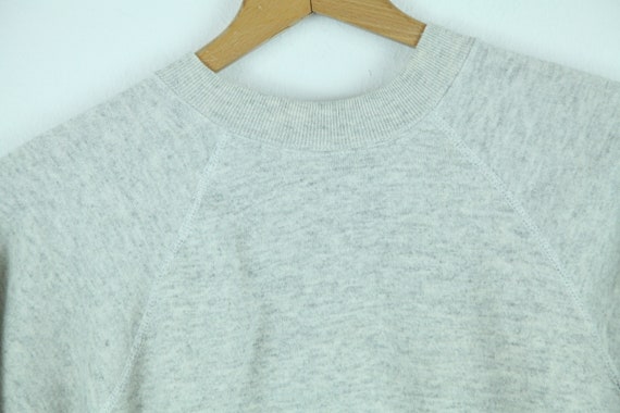 FLAW Vintage 90s Grey Crewneck Raglan Sweatshirt … - image 10