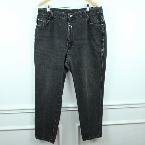 Vintage 80s Chic Mom Jeans Plus Size XL 1X 16 Black Faded High