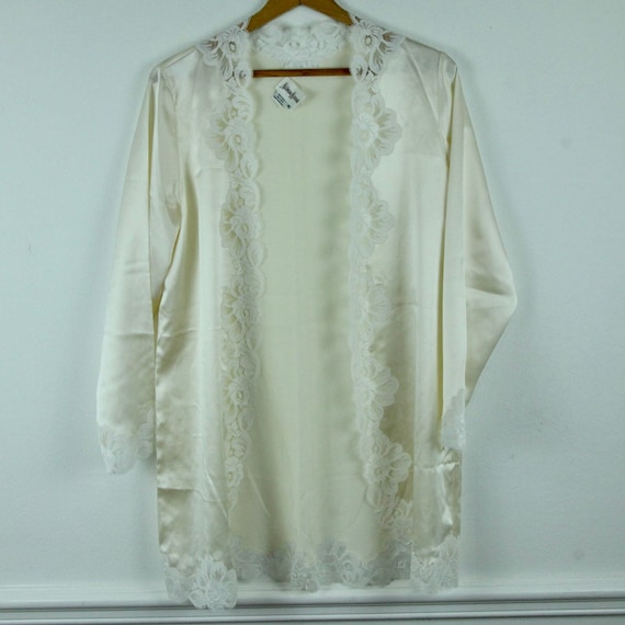 FLAW Vintage Neiman Marcus 100% Silk Open Robe To… - image 1