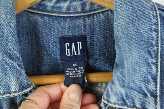 FLAW Vintage 90s Y2K Gap Womens XS Denim Jacket J… - image 3