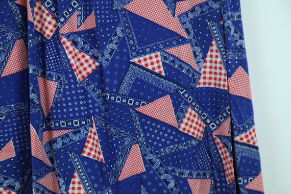 Vintage handmade wrap skirt novelty print patriot… - image 5