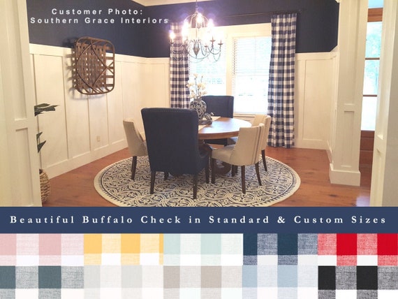 Buffalo Check Curtains Drapery Window Treatments Plaid Etsy