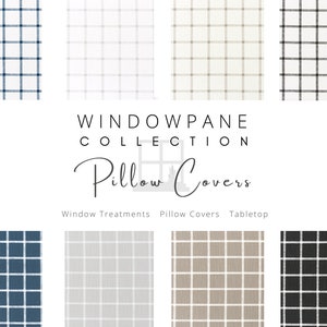 Windowpane, Pillow Cover, Pillowcase, Sham, Accent, Decorative, Euro, Throw, Sofa, Cushion, Toss, Bed, Living, Room, Floor, Couch, Plaid