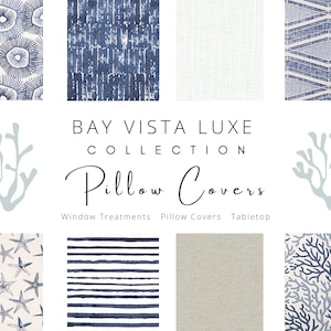 Vista Luxe, Pillow, Covers, Pillowcase, Sham, Accent, Decorative, Euro, Throw, Beach, Lake, House, Seaside, Cushion, Toss, Nautical, Sofa