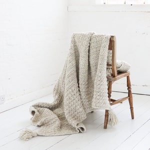 CROCHET BLANKET PATTERN / Crochet Textured Blanket - Modern Crochet Blanket - Briar Blanket Pattern