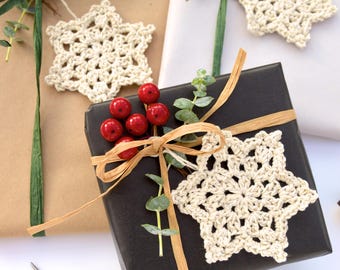 CROCHET SNOWFLAKE / Crochet Snowflake Pattern- Crochet Christmas Decoration - Holiday Decor Crochet Pattern