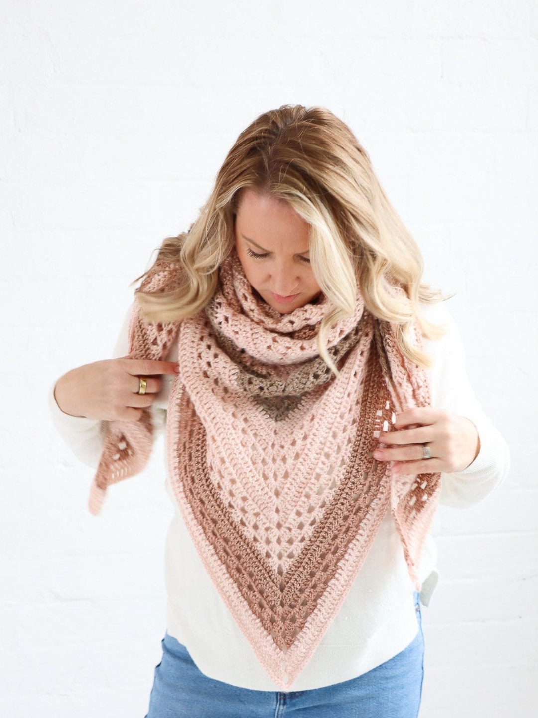 Sciarpa Scialle Con Forcella Sciarpa Scialle Punto Ananas Schema