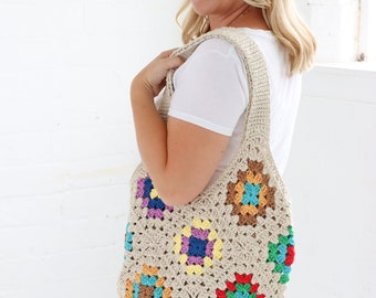 Crochet Granny Square Bag Pattern – UK Terms, Video Support (PDF Pattern)
