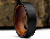 Ironwood Wedding Band, Iron Wood Ring, Black Tungsten Ring, Handmade Ring, Engagement Band, Engagement Ring, 6 mm Ring, Wood Wedding Ring