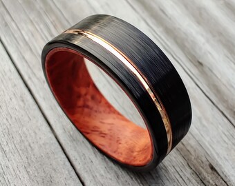 Promise Ring Wedding Band Minimalist Silver Wedding Ring 50/% Off Slim Olive Wood Root Burl Ring With Solid Silver Core Stacking Ring