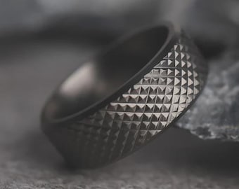 The Barbell, Men's Wedding Ring, Lifestyle Ring, Barbell Wedding Ring, Stainless Steel Ring, Steel Barbell Band, Fitness Ring, Thorum