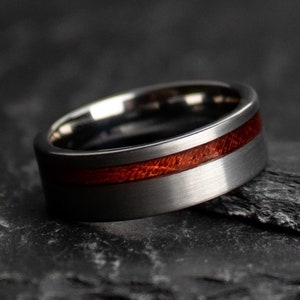 The Sequoia, Red Wood Ring, California Wood Ring, Handmade Wood Ring, Redwood Band, Wedding Ring, Engagement Ring, 5mm or 7mm, Thorum