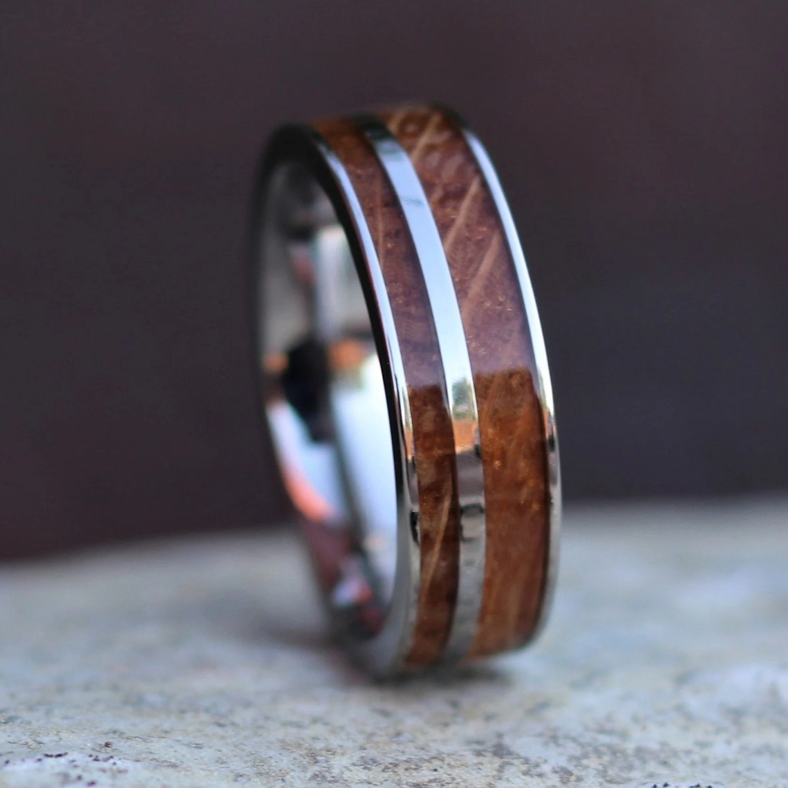 The Norseman Whiskey Barrel Wood Ring Red Oak Ring Unique - Etsy