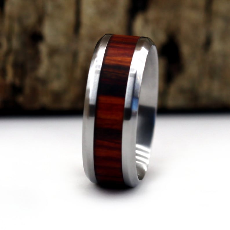 Desert Ironwood Wood Ring 5 Year Anniversary Anvil Rings Men/'s Jewelry Wedding Ring Custom Wood Ring Personalized Ring Wooden Ring