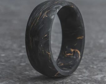 The Grand Prix, Carbon Fiber Ring, Classic Design, Engagement Ring, 8 mm Ring, Gift for Her, Gift for Him, Wedding Band, Thorum