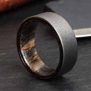 The Prehistoric Oak - 6000 year old Wood, Ancient Wood Ring,  Wood Wedding Ring, Men's Ring, Women's Ring, Bog Oak Ring, Handmade, Thorum