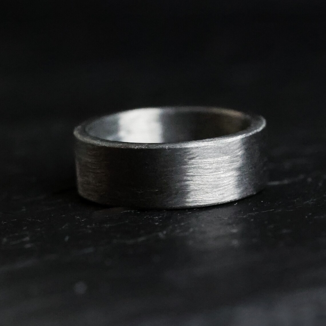 The Erebus Carbon Fiber Ring Classic Design Engagement | Etsy