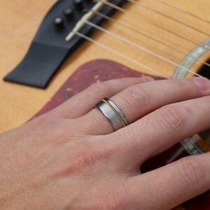 The Zeppelin, Guitar String Ring, Guitar String Jewelry, Guitar String Inlay, Ring for Men, Ring for Women, Music Jewelry, Thorum image 8