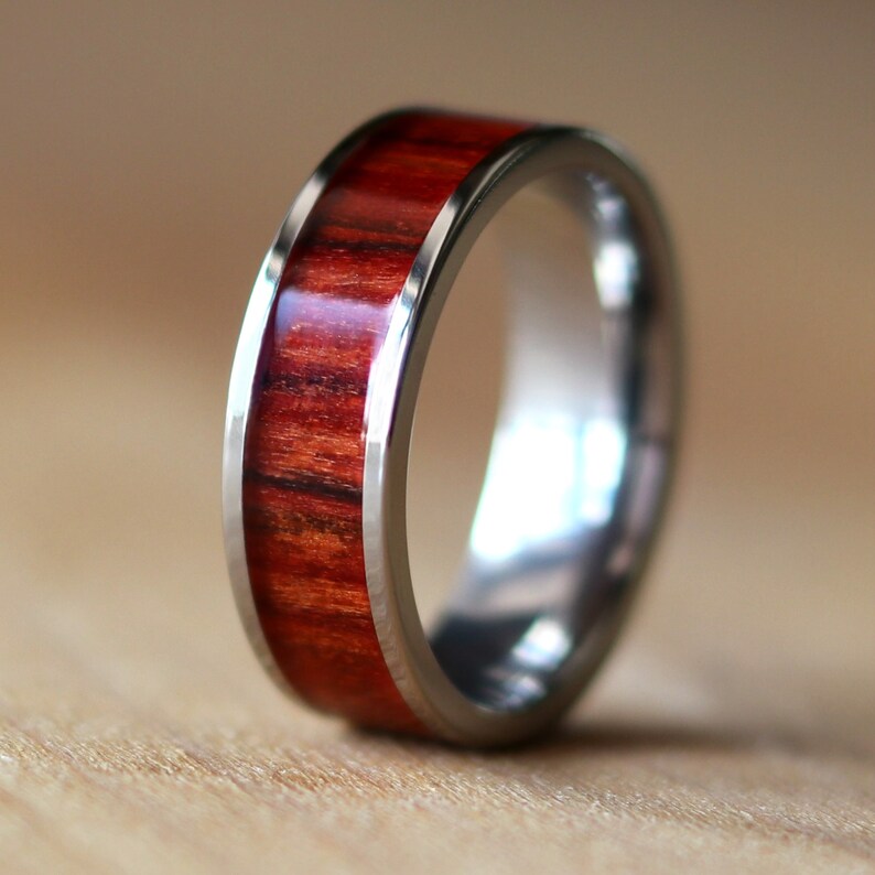 Redwood Wedding Band Wood Wedding Ring California Redwood