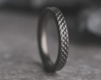 The Barbell, Stackable Wedding Ring, Lifestyle Ring, Barbell Wedding Ring, Stainless Steel Ring, Couple's Rings, Fitness Ring, Thorum