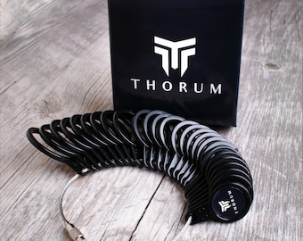 Medidor de anillos Thorum, tallas 4-16 (EE. UU.), calibre de dedo, medidor de anillos gratuito, medidor Thorum, cómo obtener la talla de anillo, medidor para mujeres, medidor para hombres
