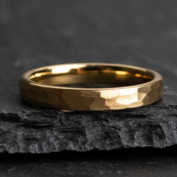 The Freya, Women's Stacking Ring, Hammered 18k Gold Ring, Stackable Ring, Minimalist Ring, Dainty Gold Ring, Women Wedding Ring, Thorum