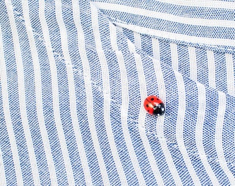 Ladybug pin Realistic miniature ladybird brooch