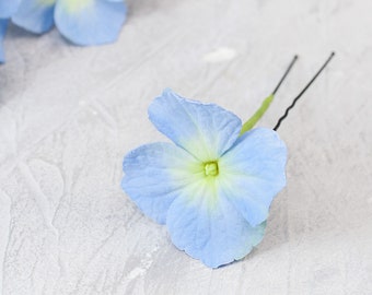 Hydrangea hair pins 1 pc.  Realistic hydrangea wedding hair pin.  Floral bridal hair pin