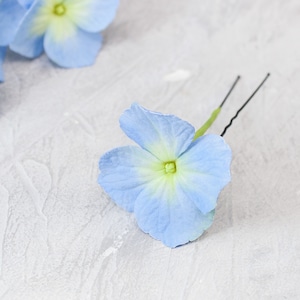 Hydrangea hair pins 1 pc. Realistic hydrangea wedding hair pin. Floral bridal hair pin image 1