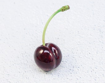 Sweet cherry brooch. Fruit pin. Summer Trends
