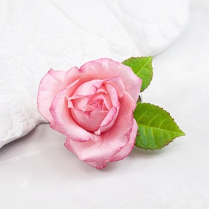 Rose Hair Clip - Bridal Flower Barrette