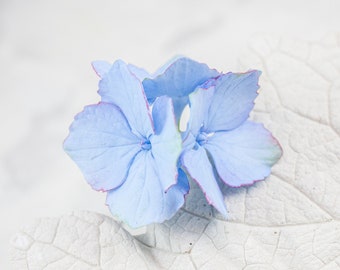 Hydrangea hair pin 1 pc,  Bridal hair pins with blue flowers, Bridesmaids hair pins with flowers