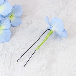 Hydrangea hair pins 1 pc. Realistic hydrangea wedding hair pin. Floral bridal hair pin image 3