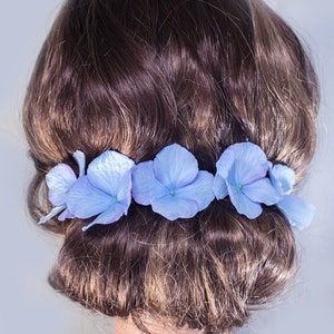 Hydrangea hair pins 1 pc. Realistic hydrangea wedding hair pin. Floral bridal hair pin image 6