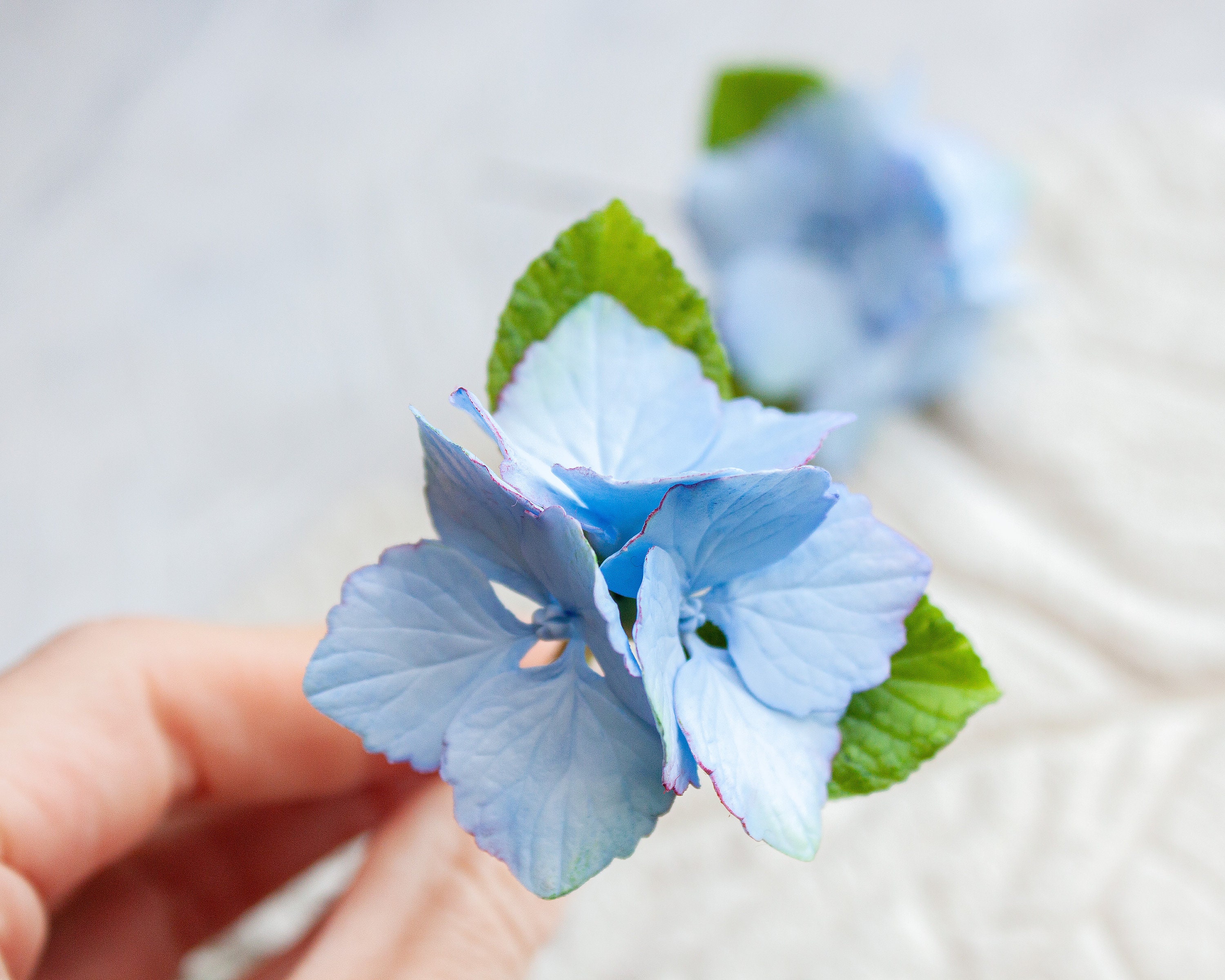 Hydrangea hair pins 1 pc Blue hydrangea Bridal flowers hairpin Etsy