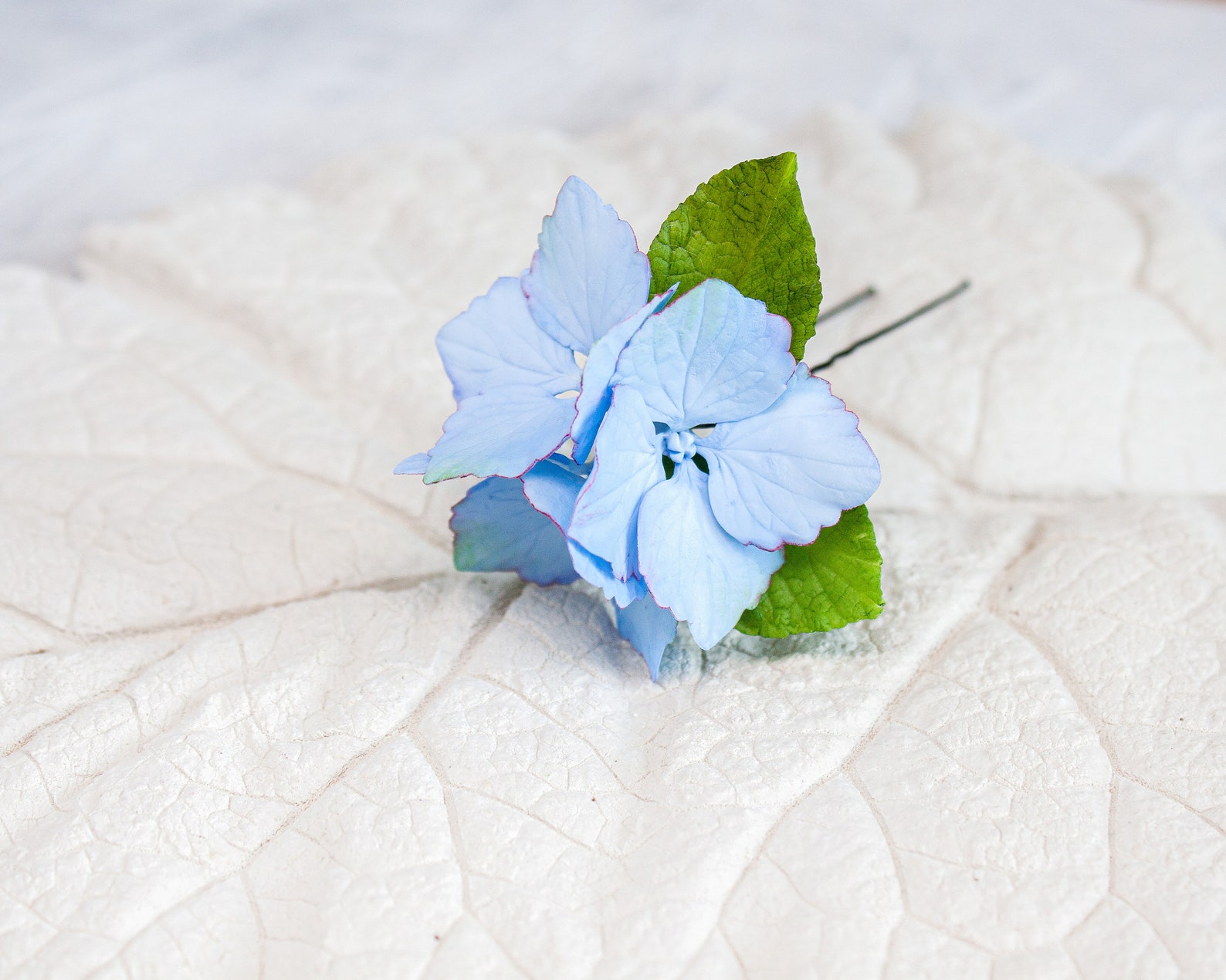 Hydrangea Hair Pins 1 Pc Blue Hydrangea Bridal Flowers Hairpin Etsy