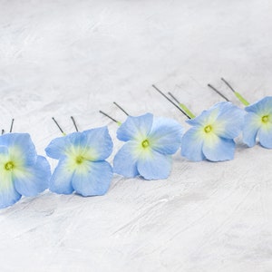 Hydrangea hair pins 1 pc. Realistic hydrangea wedding hair pin. Floral bridal hair pin image 4
